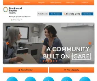 BBhcarenetwork.com(Brookwood Baptist Health) Screenshot