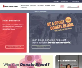 BBH.org(This is the website for the Blood Bank of Hawaii) Screenshot