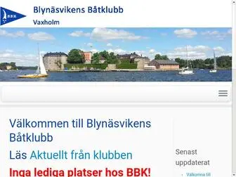 BBK-Vaxholm.se(Blynäsvikens Båtklubb) Screenshot