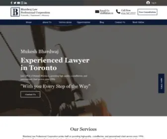 BBlaw.ca(Bhardwaj Law Corporation) Screenshot