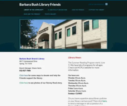 BBLF.org(Barbara Bush Library Friends) Screenshot