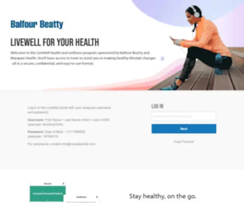 BBlivewell.com(Viverae Health Management System) Screenshot