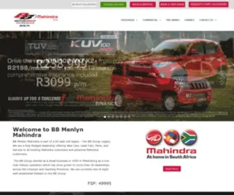 BBmenlynmahindra.co.za(BB Mahindra) Screenshot