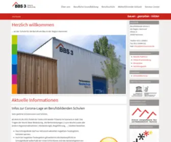 BBS3-Hannover.de(Herzlich willkommen an der Schule für die Berufe am Bau in der Region Hannover) Screenshot