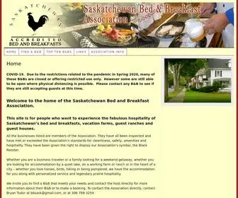 BBsask.ca(Saskatchewan Bed and Breakfast Association) Screenshot