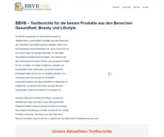 BBVB.org(Testberichte für die besten Produkte aus den Bereichen Gesundheit) Screenshot