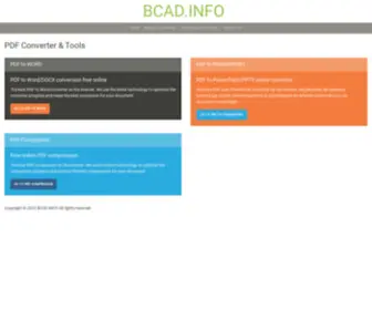 Bcad.info(BCAD Multifunctional PDF tools) Screenshot