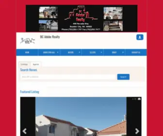 Bcadoberealty.com(BOULDER CITY NEVADA) Screenshot