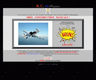 Bcairoriginals.com(Popcan & Sodacan Airplanes from B.C.Air Originals) Screenshot