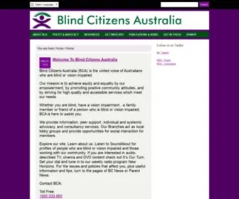 Bca.org.au(Blind Citizens Australia) Screenshot