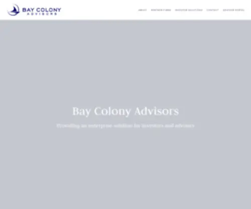 Bcaprivatewealthmanagement.com(Bay Colony) Screenshot
