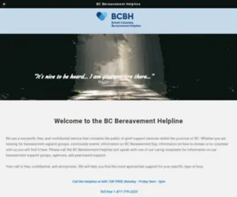 BCBH.ca(BC Bereavement Helpline) Screenshot