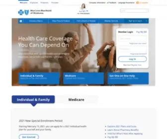 BCbsok.com(Oklahoma Health Insurance) Screenshot