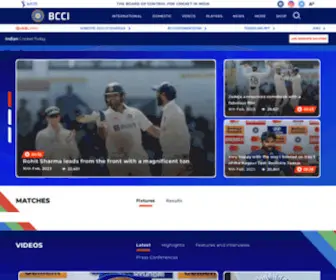 Bcci.tv(Official Board of Control for Cricket in India Website) Screenshot