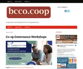 Bcco.coop(Boston Center for Community Ownership (BCCO)) Screenshot