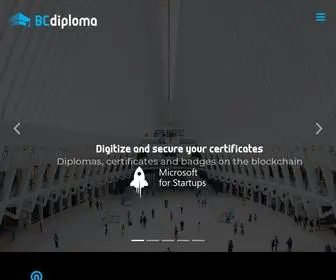 BCDiploma.com(Blockchain diplomas) Screenshot