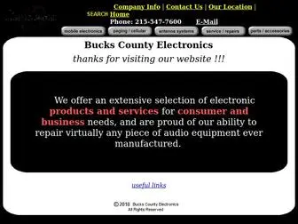 Bcelectron.com(Bucks County Electronics Website) Screenshot