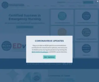 Bcencertifications.org(The Board of Certification for Emergency Nursing) Screenshot