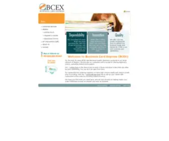 Bcex.com(Business Card Express) Screenshot