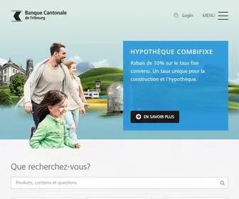 BCF.ch(Site de la Banque Cantonale de Fribourg) Screenshot