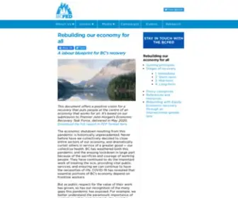 Bcfed.com(A labour blueprint for BC's recoveryThis document offers a positive vision for a recovery) Screenshot