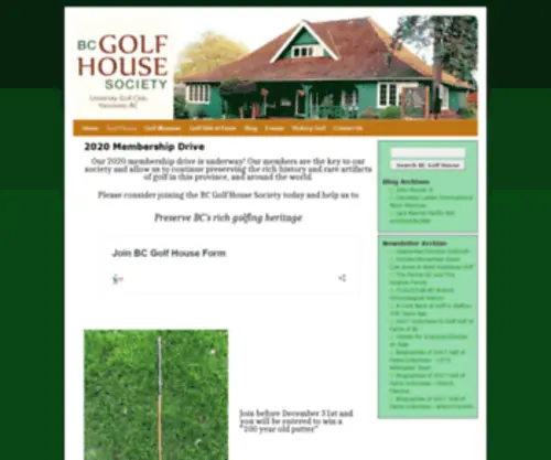 Bcgolfhouse.com(BC Golf House Society) Screenshot