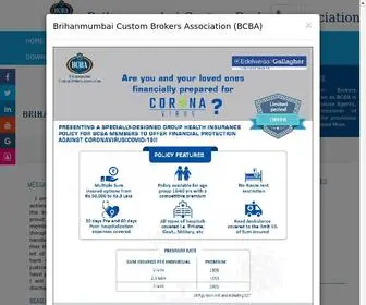 Bchaa.com(Brihanmumbai Custom Brokers Association popularly known as BCHAA or BCBA) Screenshot