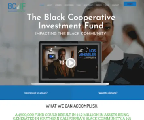 Bcifund.org(Black Cooperative Investment Fund) Screenshot