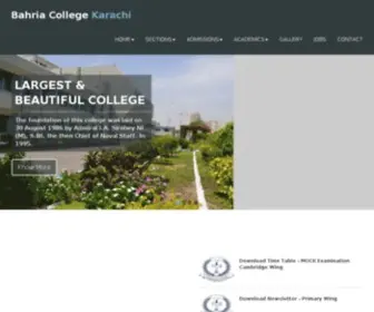 BCK.edu.pk(Bahria College Karachi NORE) Screenshot