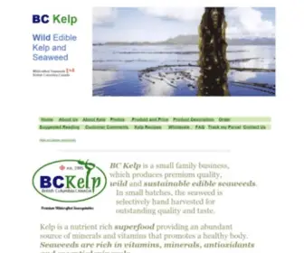 Bckelp.com(BC Kelp I British Columbia Kelp I CANADA) Screenshot