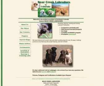 Bclabradors.com(Bear Creek Labradors of Colorado) Screenshot