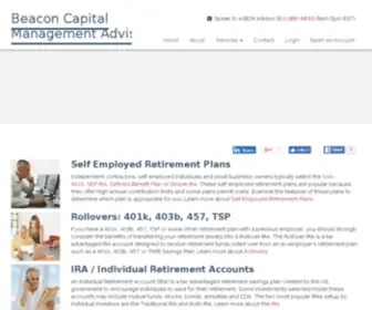 Bcmadvisors.com(Beacon Capital Management Advisors) Screenshot