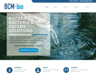 BCmbio.com(World leading biotechnic company in microbial bioaugmentation) Screenshot