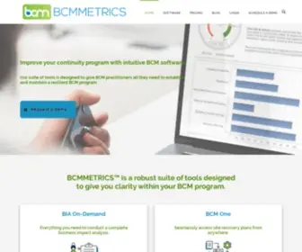 BCmmetrics.com(Business Continuity Software) Screenshot