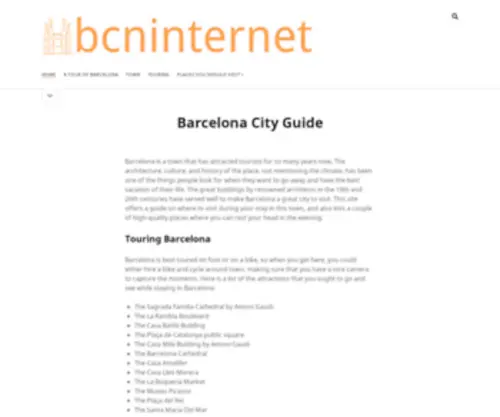 Bcninternet.com(Barcelona City Guide) Screenshot