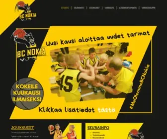 Bcnokia.com(Basketball Club Nokia Ry) Screenshot