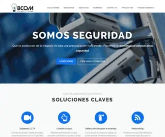 Bcom.cl(Empresa integradora de equipos y soluciones de seguridad) Screenshot