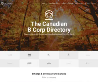 Bcorpdirectory.ca(Canadian Certified B Corporation Directory) Screenshot
