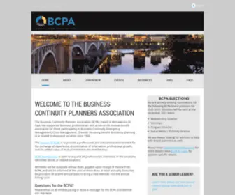 Bcpa.org(Business Continuity Planners Association) Screenshot