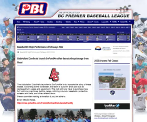 BCPBL.com(British Columbia Premier Baseball League (BCPBL)) Screenshot