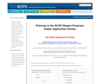 BCpsonlineapplication.com(Online Application) Screenshot