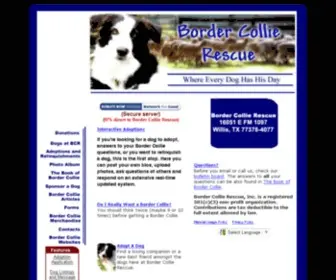 Bcrescue.org(Border Collie Rescue) Screenshot