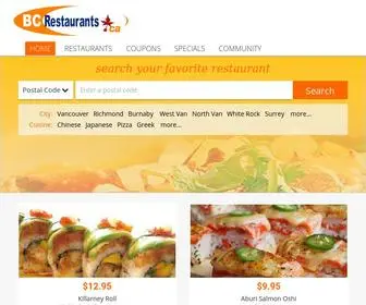 Bcrestaurants.ca(OMNI Food Network) Screenshot