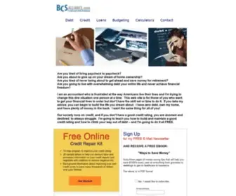 Bcsalliance.com(Free Credit Repair Kit and Free Debt Negotiation Kit) Screenshot
