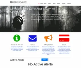 Bcsilveralert.ca(BC Silver Alert) Screenshot