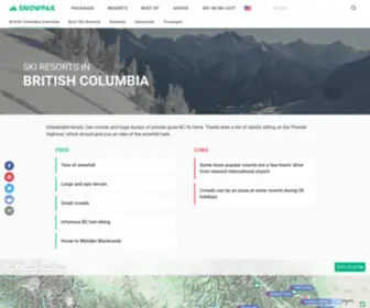 BCskiing.com(British Columbia Ski Resorts Map) Screenshot