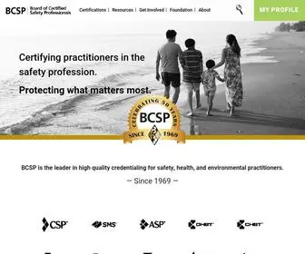 BCSP.org(Board of Certified Safety Professionals) Screenshot