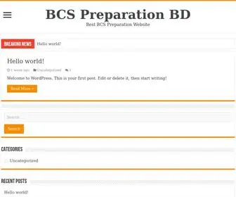 BCSpreparationbd.com(BCS Preparation BD) Screenshot