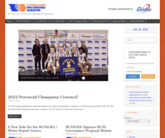 BCSSgba.ca(BC Secondary Schools Girls Basketball Association) Screenshot