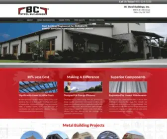 BCsteel.com(Steel buildings Oklahoma) Screenshot